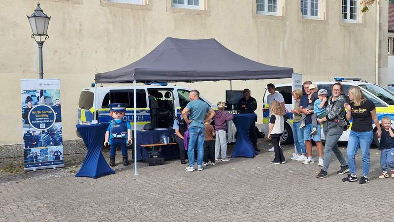 Die Bundespolizei war auch mit von der Partie.