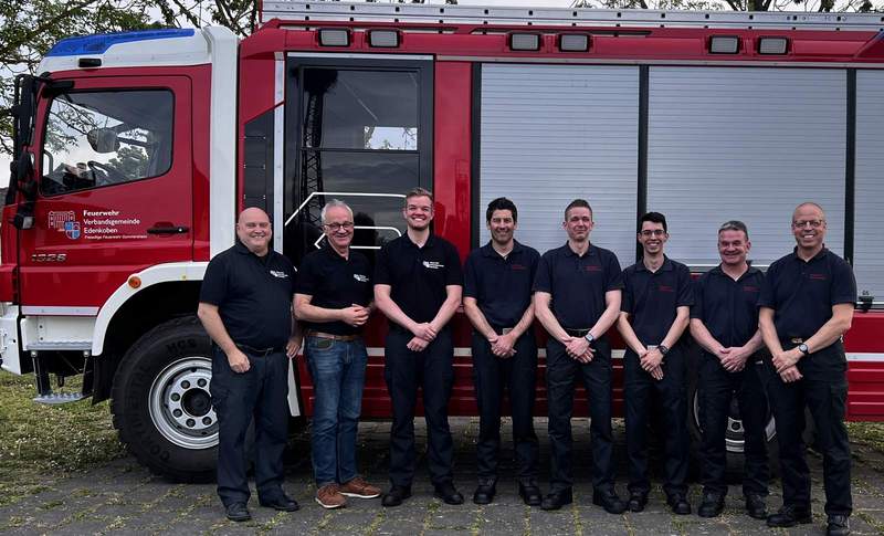 Die Wehrführung Gommersheim. Foto. VG Edenkoben. Pressefrei. 