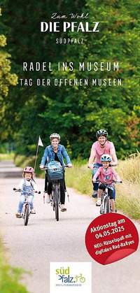 Per Fahrrad erkunden. Die Titelseite des Flyers zum Museumstag im Kreis GER. 