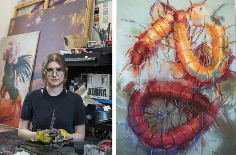 Maria Trezinski stellt in der Kreisgalerie in Dahn aus. 
