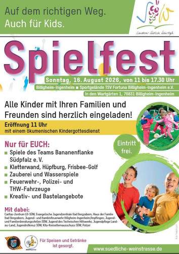 Das Fest wird um 11 Uhr mit einem ökumenischen Kindergottesdienst eröffnet. Die Spiele des Teams Bananenflanke Südpfalz beginnen um 12 Uhr. Foto. KV. SÜW. Frei.
