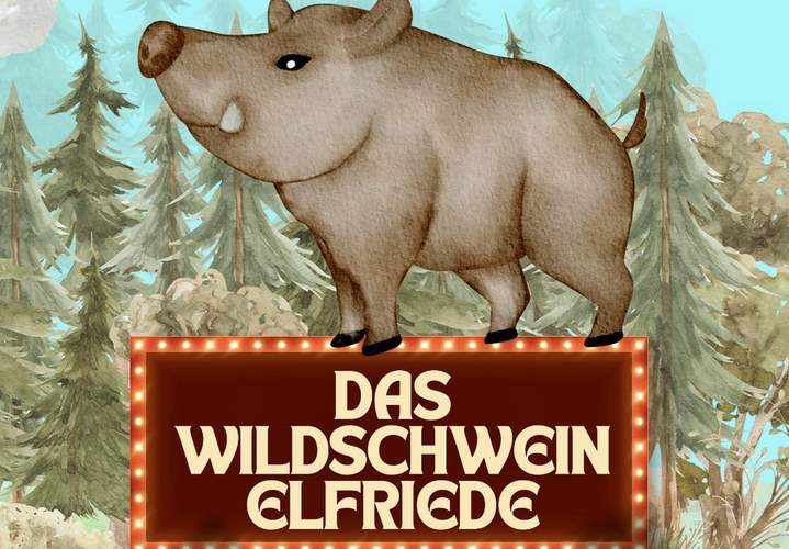 Kinder- und Jugendtheater-Projekt feiert mit dem Stück das Wildschwein Elfriede am kommenden Samstag, 28. Juni, 17 Uhr, Premiere auf der Eselsbühne bei Dörrenbach. Foto. PR. Frei.
