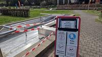 Erst im April sollen die Wassertrete und die Toiletten-Anlage im Kurpark von BZA wieder zugänglich sein ... Foto. rw.