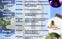 Das Programm des Straßenfestes in GER am kommenden WE. 