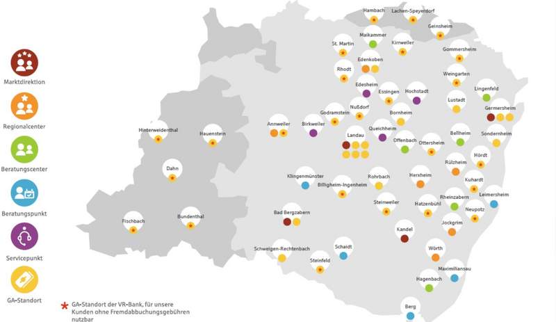 Die Anlaufstellen für Kunden der VR-Banken Südpfalz und SÜW-Wasgau.