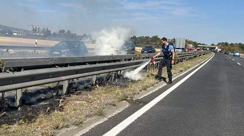 27.09.2026 - Brennender Mittelstreifen. Auf der Autobahn.