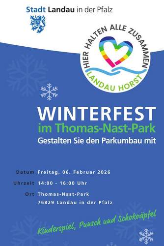 Am 6. Februar ist Winterfest im LDer Thomas-Nast-Park. Foto. Stadt. LD. Frei. 
