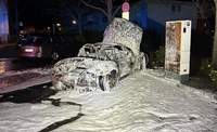 Gestohlen und einige Stunden später in Brand gesetzt. Ein BMW in LD. 
