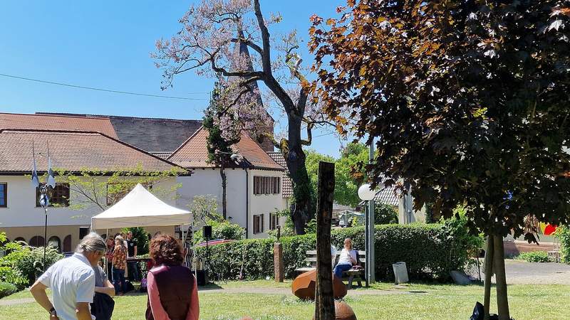 Der Gemeindepark in Schweigen, in dem der Skulpturengarten seine Heimat hat. Foto. rw. 