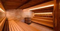 Vom Deutschen Sauna-Bund wieder mit 5 von 5 möglichen Sternen ausgezeichnet. Die Sauna-Landschaft der Südpfalz-Therme in BZA. Hier zu sehen die neu aufgebaute Riesling-Sauna. 