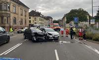 Unfall in der Rheinstraße in LD am heutigen Dienstagmorgen. 