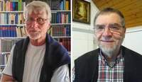Rudolf Post (links) und Heinz Ludwig Wüst führen am Donnerstag in Heuchelheim durch den Mundart-Abend in der Festhalle. Fotos. Privat. Frei.
