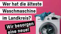 Wer hat die älteste Waschmaschine im Kreis? Grafik. KV. SÜW. Frei. 
