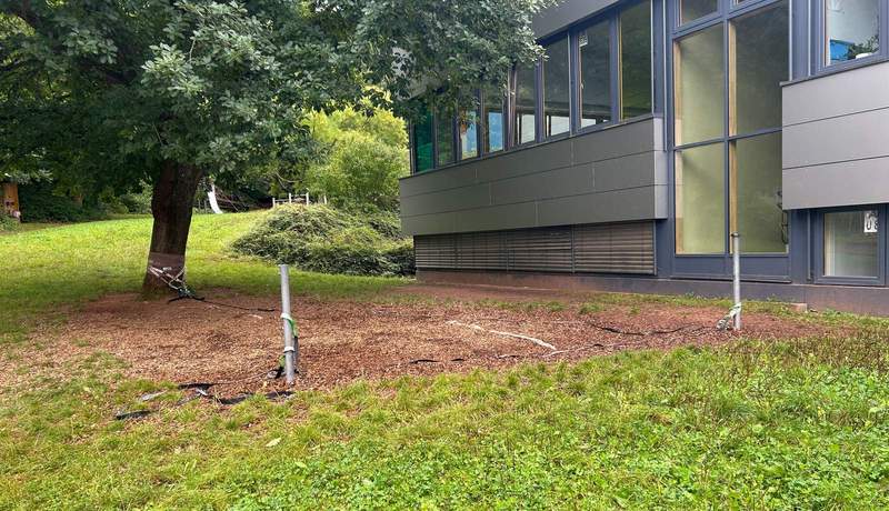 Unter anderem wurden auf dem Gelände des Schulzentrums in Annweiler Slack-Lines durchtrennt ...