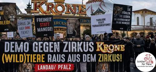 15.04.2026 - Kontra. Circus Krone. Tierschützer rufen zu Protest auf.