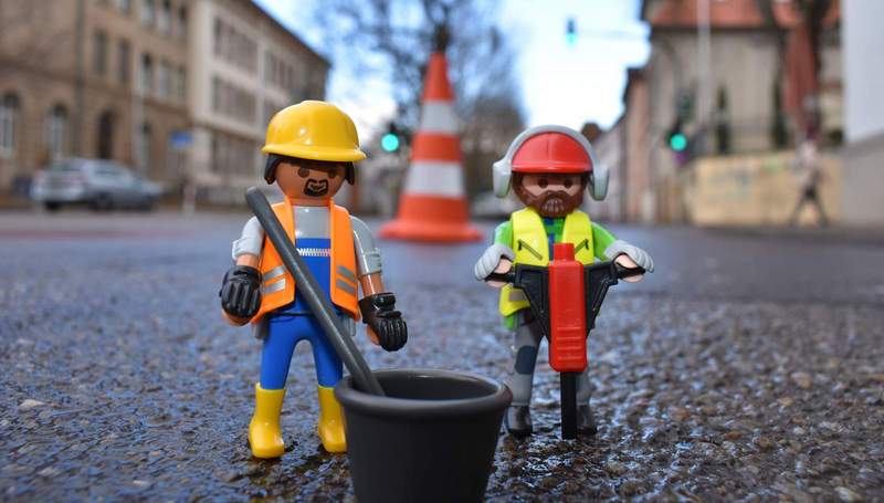 Die Stadt LD informiert über aktuelle Baustellen. Symbolfoto. Stadt. LD. Frei. 