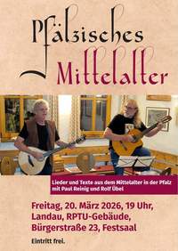 Mittelalterliche Lieder aus der Pfalz. Mit Paul Reinig und Rolf Übel. 