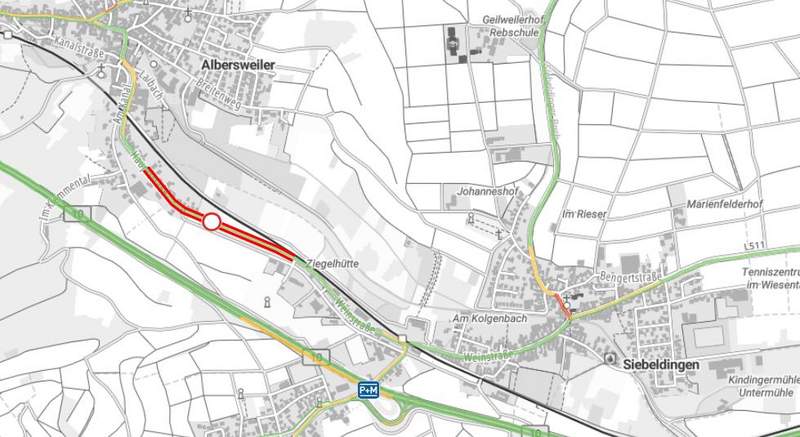 Ab morgen, Mittwoch, ist die Baustelle L 507 bei Albersweiler aufgehoben. 
