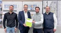 Von links. Stefan Götz, Dietmar Seefeldt, Max Mathes und Matthias Müller. Foto. X2E-Group. Pressefrei. 
