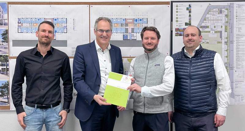 Von links. Stefan Götz, Dietmar Seefeldt, Max Mathes und Matthias Müller. Foto. X2E-Group. Pressefrei. 