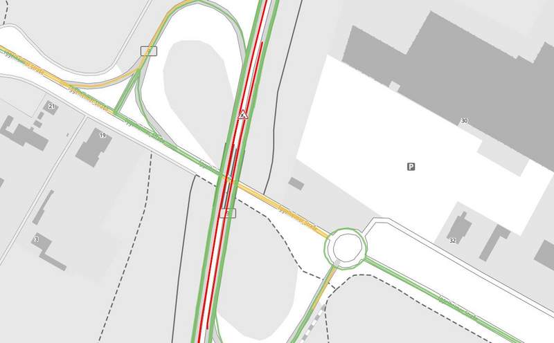 Massive Verkehrseinschränkung an der B-9-Überquerung an der Iggelheimer Straße bei SP. 