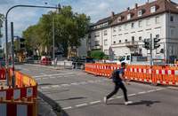 Seit September 2024 gestaltet die Stadt KA die Kreuzung der Hirsch- und Kriegsstraße um. Am kommenden Freitag wird ein neuer Bauabschnitt angegangen. Foto. Stadt KA. Boris Burghardt. Frei.