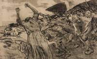 Käthe Kollwitz, Losbruch, Blatt 5 aus dem Zyklus „Bauernkrieg“. Foto. Städel-Museum, Frankfurt. Pressefrei.