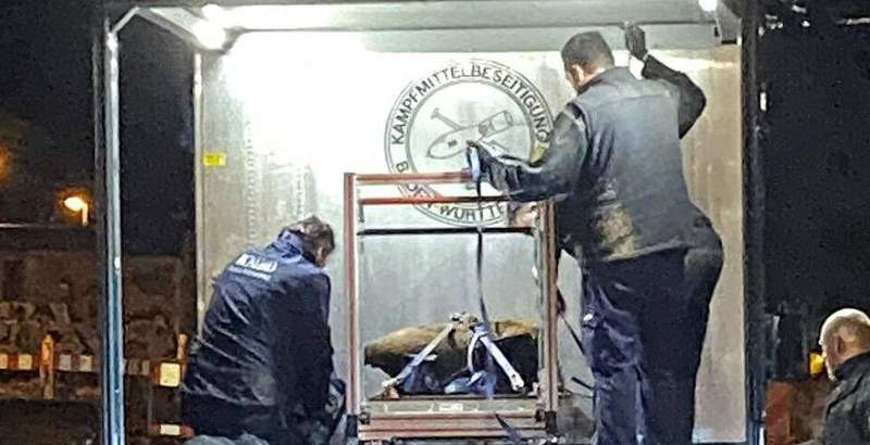 Das Kampfmittelräum-Kommando hat am heutigen Mittwoch in KA eine 50-kg-Flieberbombe aus dem 2. Weltkrieg entschärft. Foto. Stadt. KA. Pressefrei. 