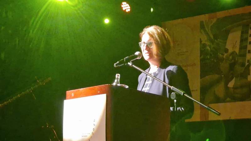 Auch sie sprach ein Grußwort. Dr. Bettina-Rademacher-Bensing. Ihres Zeichens Geschäftsführerin der Deutschen Rentenversicherung RLP. Foto. rw. 