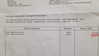 Ohne Worte. Schreiben vom Finanzamt an suewpress.de ... Foto. rw.