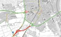Die südlich liegende Baustelle an der B 9 soll ab morgen, Freitag, weitgehend aufgelöst werden. Hingegen wird am kommenden Montag die nördlich gelegene Baustelle an der B 39/B 9 zwischen Dudenhofen und SP eine rund 4-wöchige Vollsperrung nach sich ziehen. 