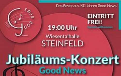 27.03.2026 - Jubiläumskonzert. Good News. Samstag.