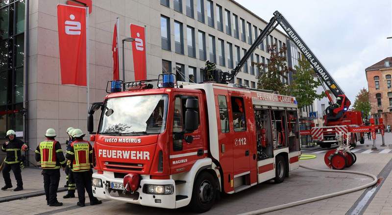 Die Innenstadt von LD war am heutigen Samstag Schauplatz einer Großübung anlässlich des Landesübungstages. Foto. Stadt. LD. Frei. 