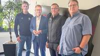 Von links nach rechts. Thomas Twork, Thomas Gebhart, Thomas Zwick und Markus Jäger-Hott. Foto. Büro Thomas Gebhart. Pressefrei. 