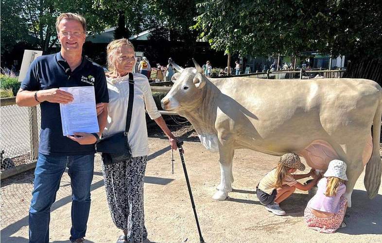 Franziska Schnaiter hat 370.000 Euro für ein Jahr angelegt. Bei Fälligkeit soll der Zoo die komplette Summe erhalten. Foto. Zoo. KA. Pressefrei. 