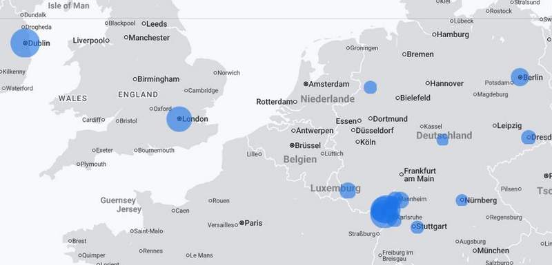 Auch im Königreich Großbritannien und in Irland. 