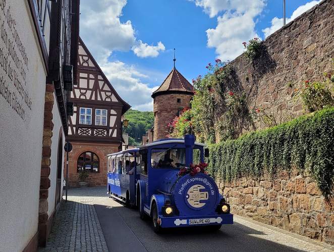 Der Rosen-Express fährt 3 Touren in den morgen beginnenden Rosen-Wochen durchs BZAer Land.
