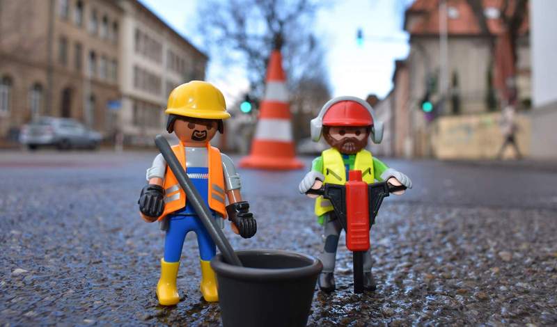 Die Stadt LD informiert über aktuelle Baustellen. Symbolfoto. Stadt. LD. Frei. 