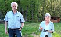 Michael Zimmermann, hier bei einem Ortstermin mit Landrätin Dr. Susanne Ganster. Foto. W. G. Stähle.