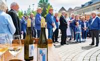 Traditionelle Übergabe des Weinzehnts vor dem Dom, Aufnahme aus dem Jahr 2024. Foto. Bistum SP. Klaus Landry. Pressefrei. 