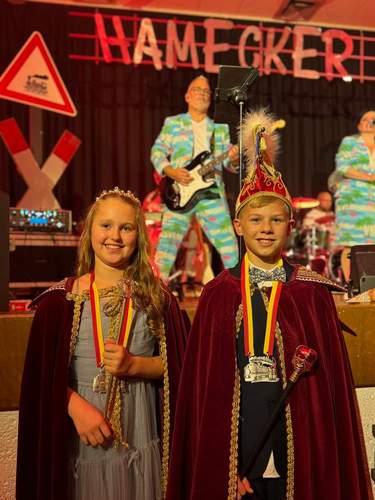 Das Kinder-Prinzen-Paar der KG Hameckia ist Lena II. und Lasse I. Foto. Privat. Pressfrei. 