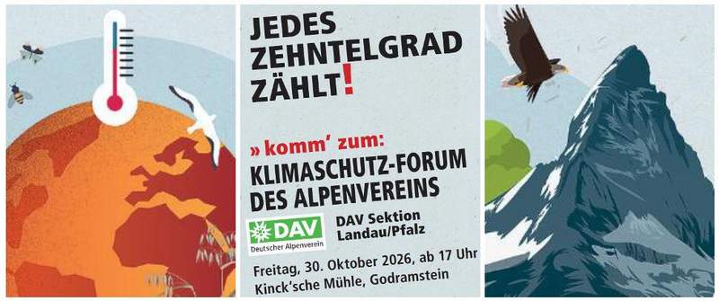Zum Vormerken. Klimaschutz-Forum des Alpenvereins LD am 30. Oktober in der Kinckschen Mühle. 