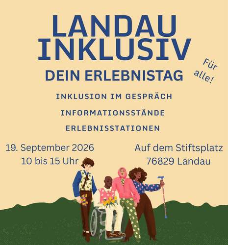 Unter dem Motto „Landau inklusiv – Dein Erlebnistag“ laden die Seelsorge für Menschen mit Behinderung im Bistum SP und weitere Akteure für 19. September von 10 bis 15 Uhr zu einem Aktionstag rund um die Stiftskirche in der LDer Innenstadt ein. Foto. Club Behinderter und ihrer Freunde Südpfalz. Frei. 
