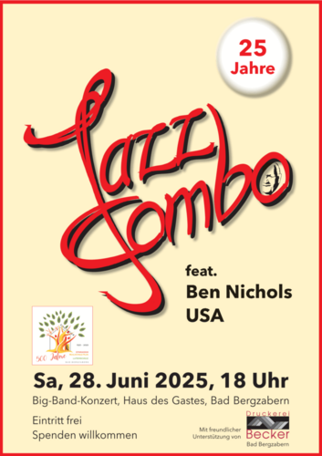 Großes Jubiläum der Schule BZA und kleines der Jazz-Combo. 25 Jahre. Konzert am Samstag im Haus des Gastes. 