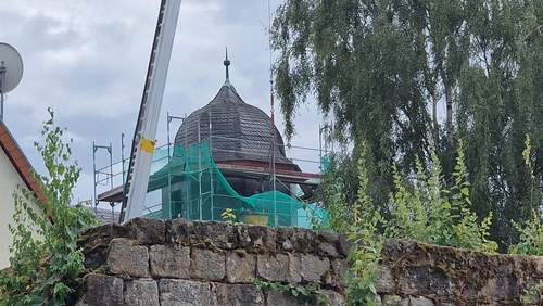 18.08.2026 - Wieder oben auf. Die Treppenhaus-Kuppel des Engel.