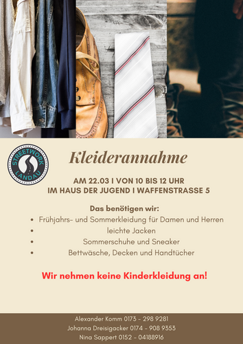 Die Streetwork der Stadt LD freut sich am 22. März über Kleiderspenden für ihren Kleiderbasar. Foto. Stadt. LD. Frei.