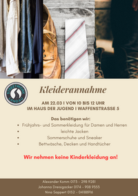 Die Streetwork der Stadt LD freut sich am 22. März über Kleiderspenden für ihren Kleiderbasar. Foto. Stadt. LD. Frei.