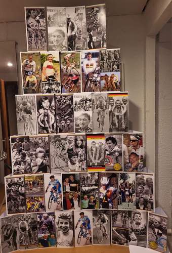 Alte Zeiten. Alte Fotos. Legenden des Radsports. Foto. Rudi Birkmeyer. Pressefrei.