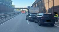 Unfall auf der A 65, LD-Zentrum.