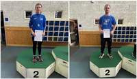 Zwei RLP-Vizemeister vom TV BZA. Giuliana Haas über 3000 Meter laufen und Sebastian Hans im Kugelstoßen. 